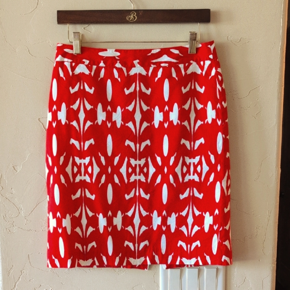 Orange and White Bold Skirt